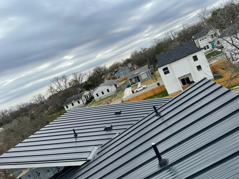 Standing seam metal roof panels with vents for Skylight Repair in Oildale